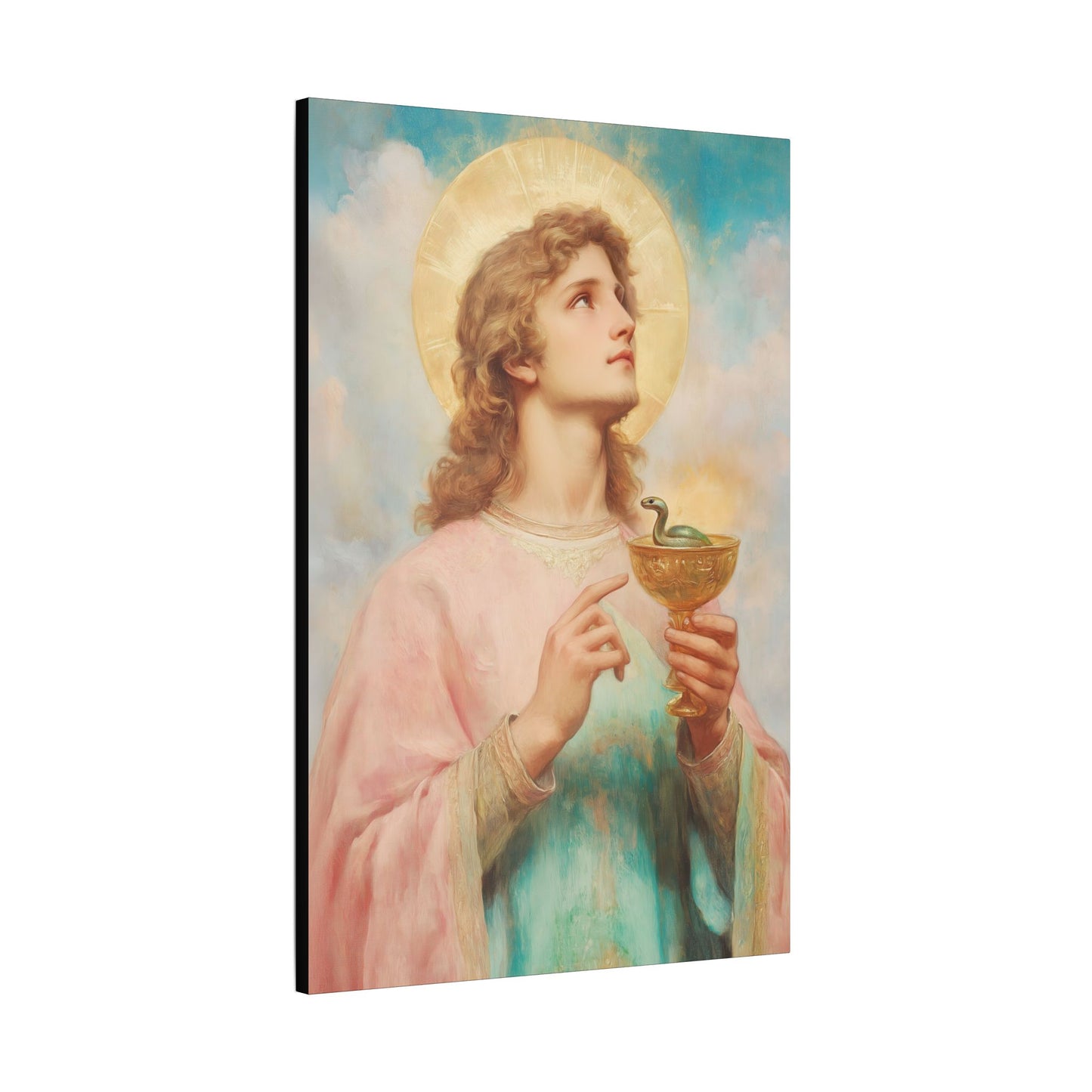 Saint John the Apostle Wrapped Canvas Print - Multiple Sizes - Catholic Home art Matte Canvas, Stretched - Disciple Print