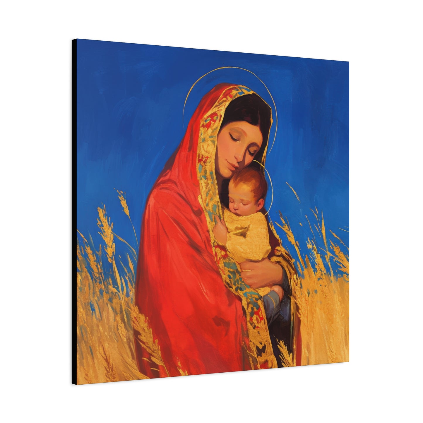 Our Lady of the Harvest  - Multiple Sizes - Catholic Home art - Museum Wrapped Canvas - Sanctified Souls Print