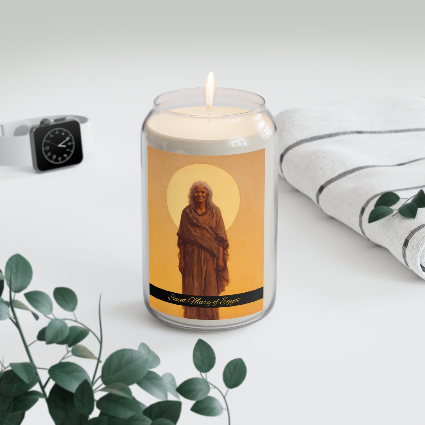 Saint Mary of Egypt - Scented Prayer Candle, 13.75oz - Tall Size - Religious Prayer Candle - Desert Mother Saint