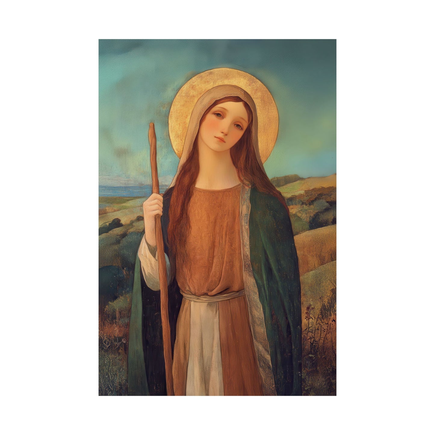 Saint Breage // Saint Breaca - Sanctified Souls Print - Multiple Sizes - Premium Matte Vertical Posters