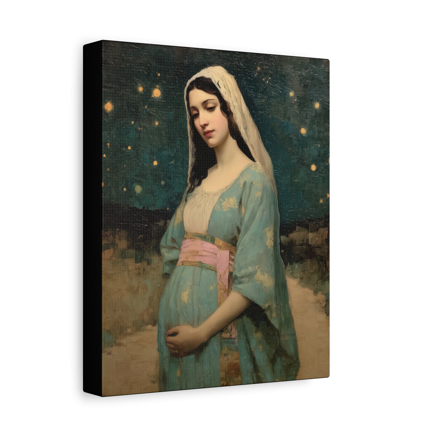 Our Lady of 'O' - Our Lady of Expectation - Mother Mary - Marian Art - Gallery Wrapped Canvas - Print - Catholic Art Print