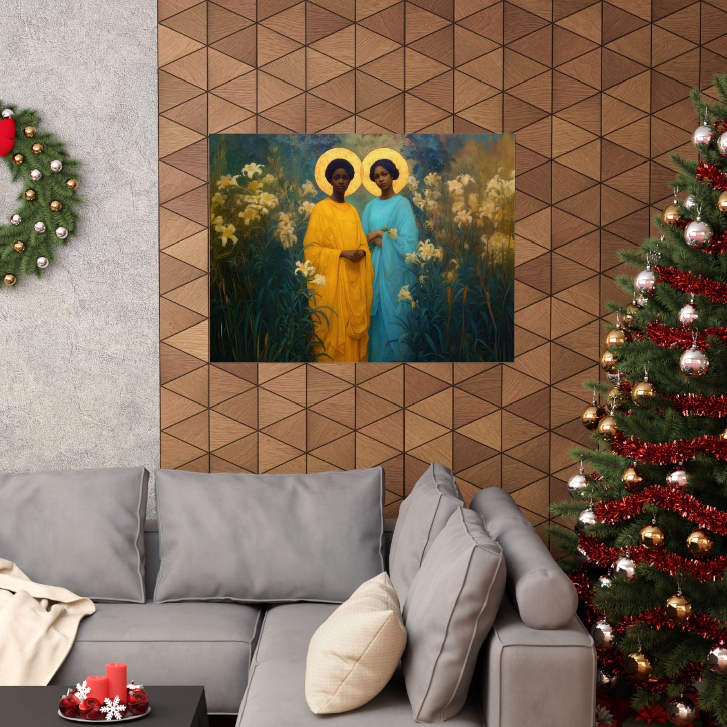 Saint Perpetua and Saint Felicity  - Sanctified Souls Print - Multiple Sizes - Premium Posters - Catholic Art - Christian Home Decor Artwork