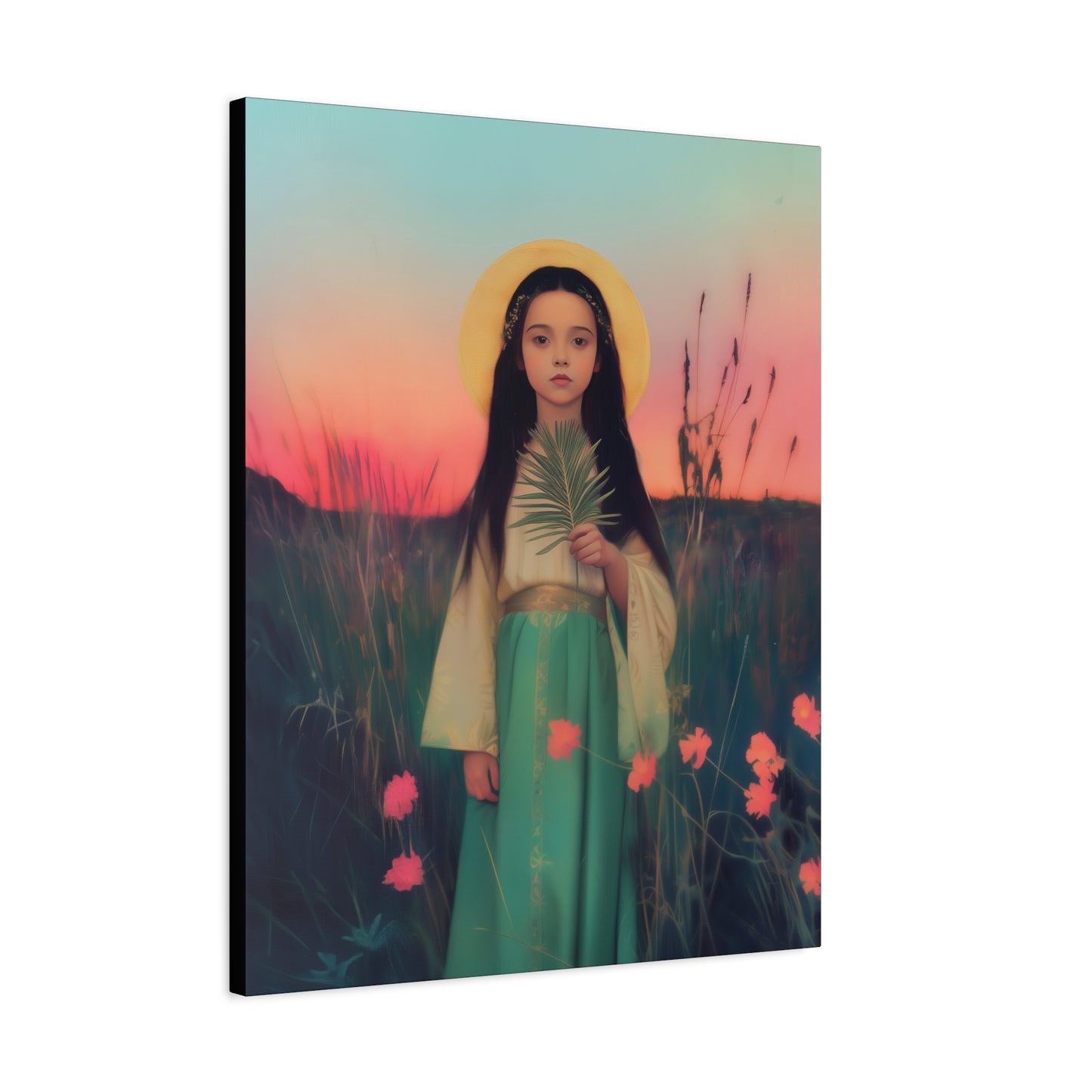 Saint Charity - Multiple Sizes - Catholic Home art - Museum Wrapped Canvas - Sanctified Souls Print - Martyr Saint