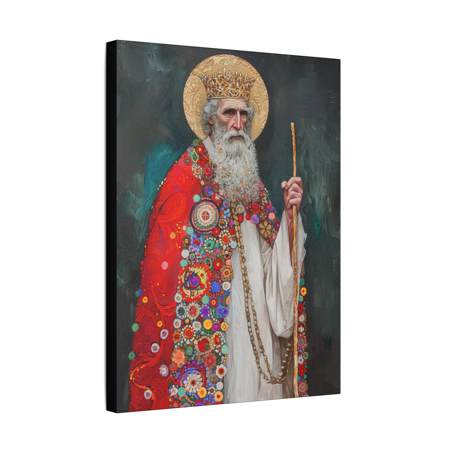 Saint Richard the Pilgrim / Richard of Wessex - Museum Wrapped Canvas - Sanctified Souls Print - Religious Art for your Home