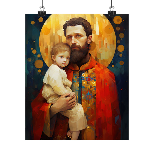Saint Christopher - Sanctified Souls Print - Multiple Sizes - Premium Matte Vertical Posters