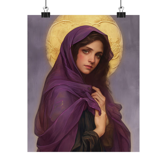 Saint Lydia Purpuraria / Lydia of Thyatira - Sanctified Souls Print - Multiple Sizes - Premium Posters - Catholic Art - Christian painting