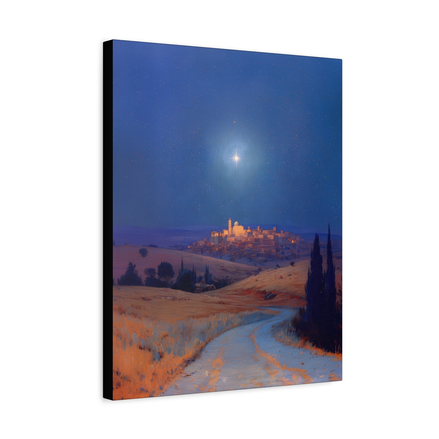 Bethlehem Wrapped in the Light of His Coming - Gallery Wrapped Canvas - Print - Religious Art for your Home - Catholic