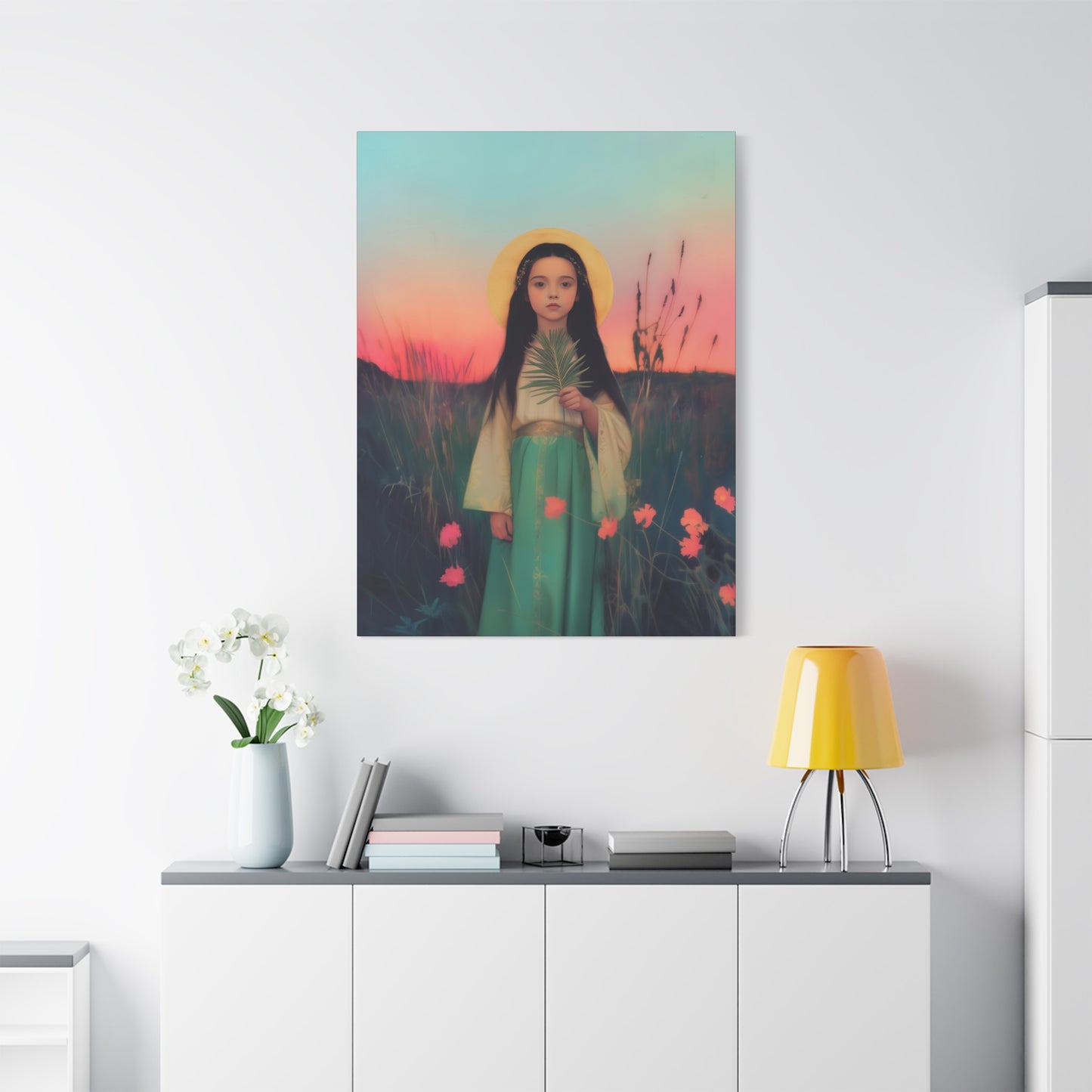 Saint Charity - Multiple Sizes - Catholic Home art - Museum Wrapped Canvas - Sanctified Souls Print - Martyr Saint