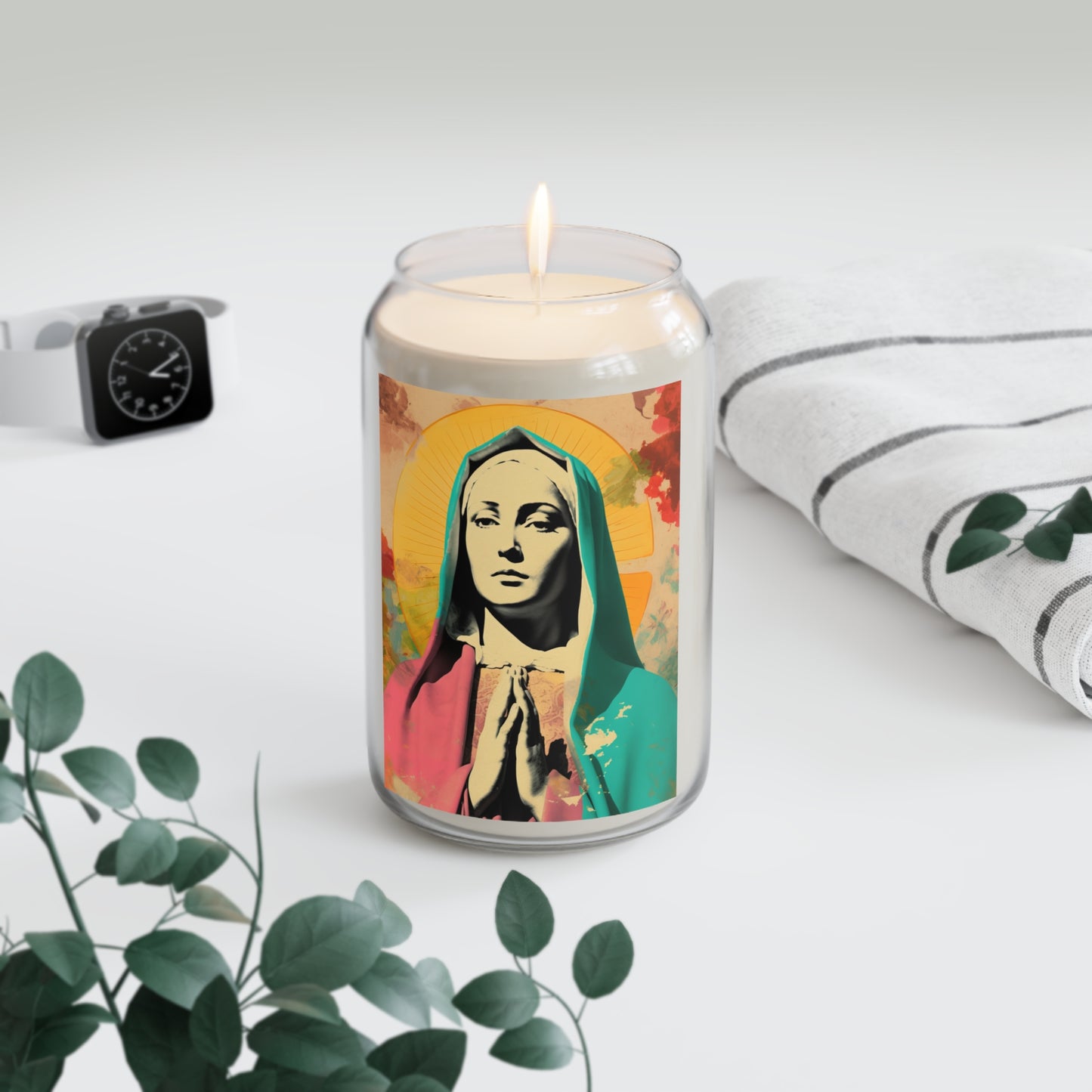 Mary the Blessed Virgin - Scented Prayer Candle, 13.75oz - Tall Size - Religious Prayer Candle - Catholic Art - Religious Gift
