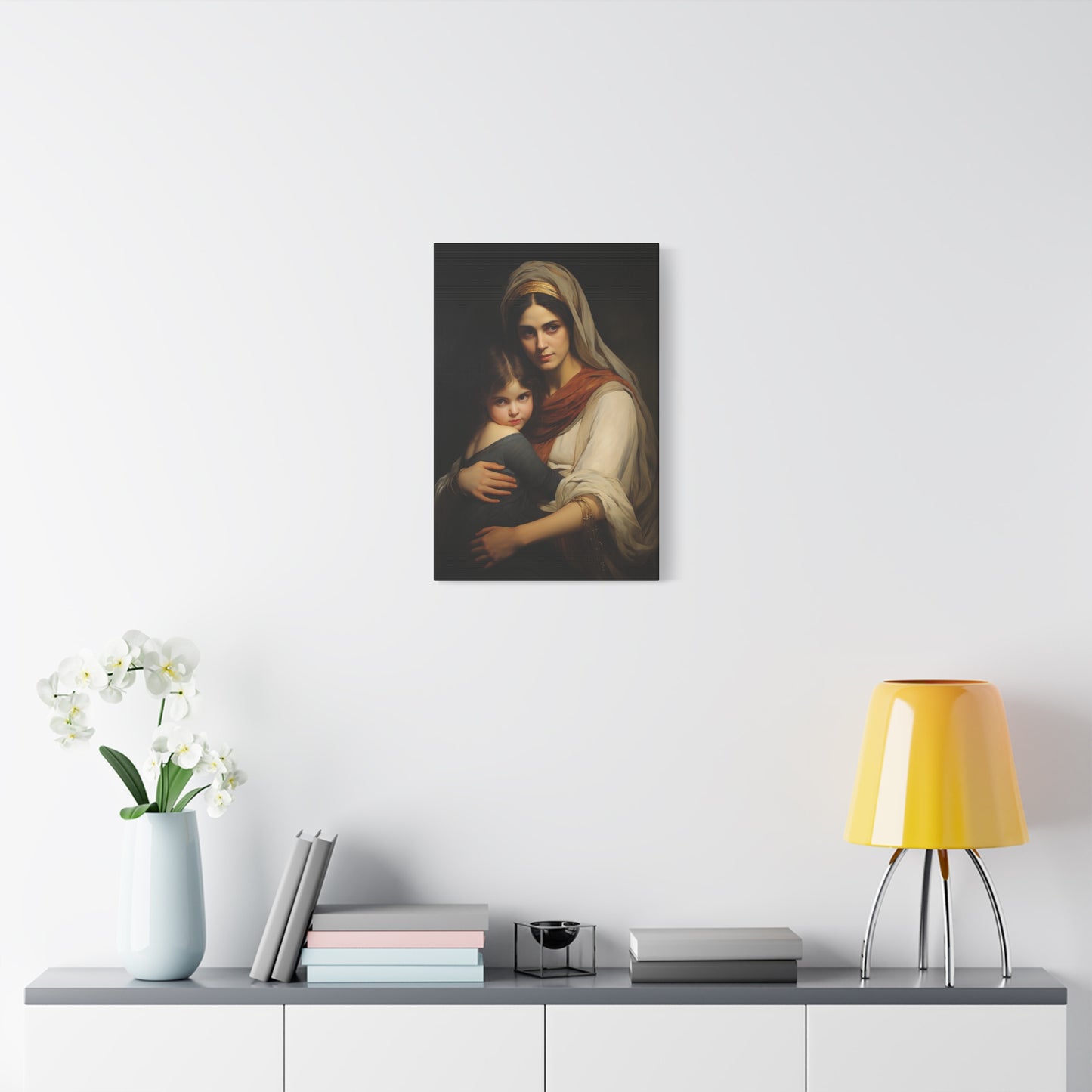 Saint Anne mother of Mary the Blessed Virgin - Museum Wrapped Canvas - Sanctified Souls Print - Religious Art for your Home