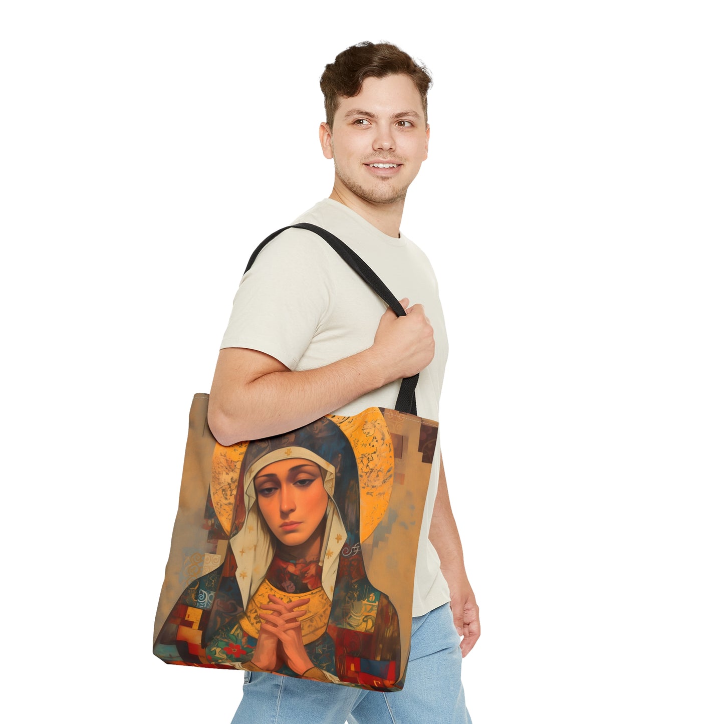 Virgin Mary - Holy Mother of Grace Tote Bag - Large Medium Small Faith Art Bag - Catholic Faith Purse - Religious Carry All