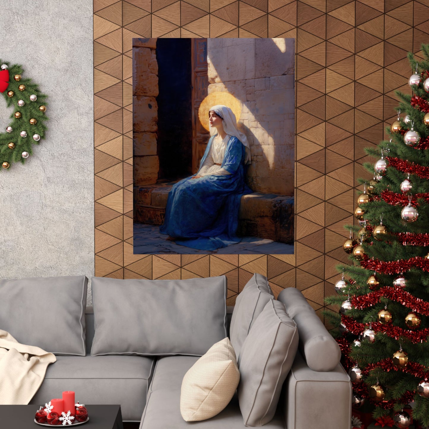 The Quiet Fiat That Split the Darkness, Mary's Yes - Sanctified Souls Print - Multiple Sizes - Premium Matte Vertical Posters