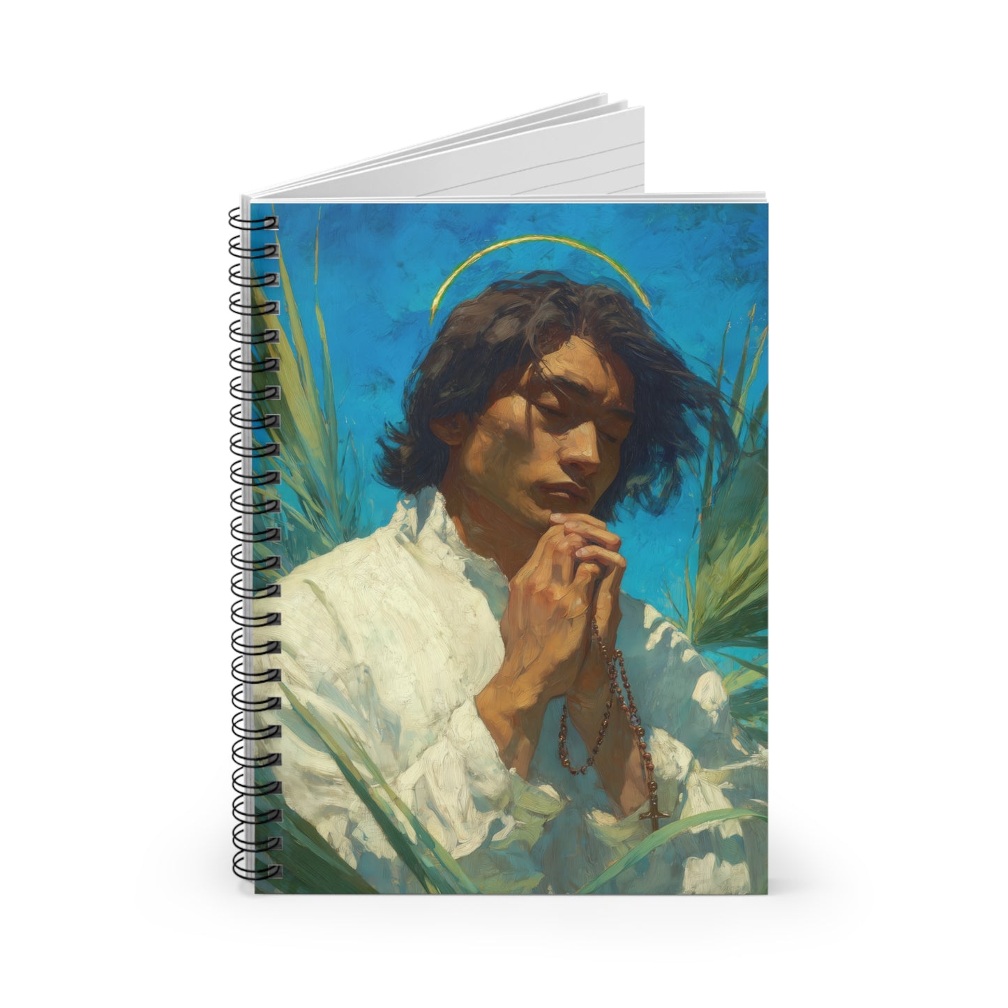 Saint Lorenzo Ruiz - Sanctified Souls Art - Religious Based Notebook - Spiral Notebook - Prayer journal - Martyr Art