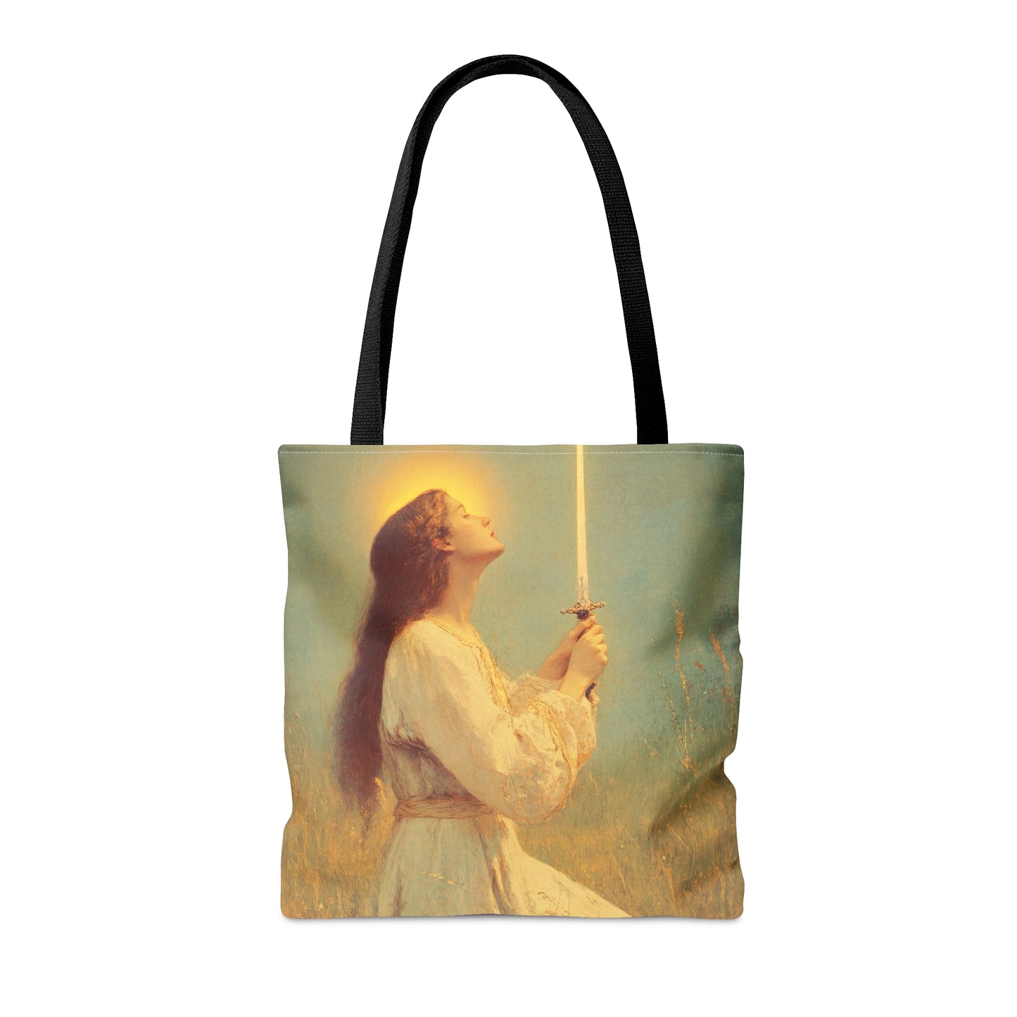 Saint Joan of Arc - Tote Bag - Large Medium Small Faith Art Bag - Bible Study Faith Purse - Double Sided