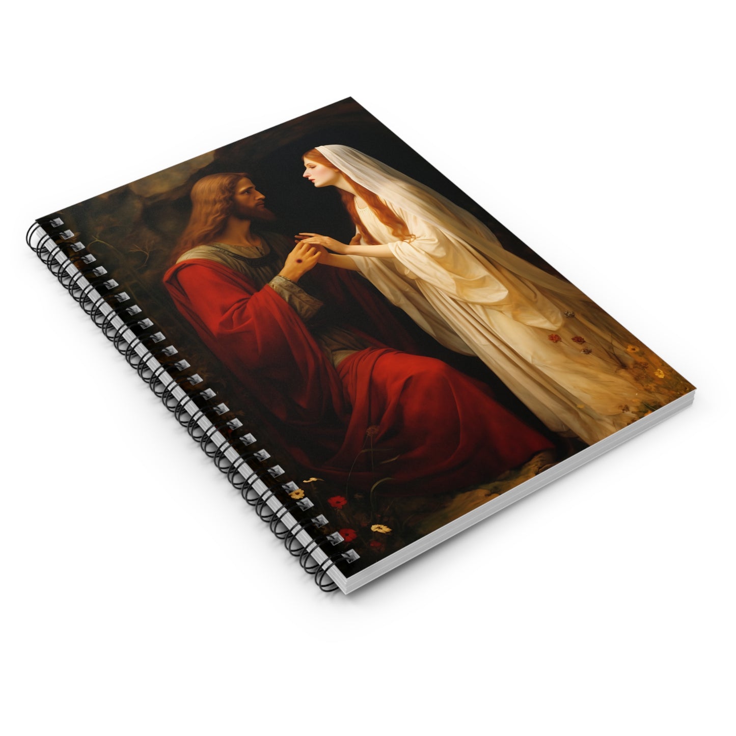 Revelation of Redemption Mary Magdalene and the Risen Christ- Sanctified Souls Art - Religious Based Notebook - Spiral Notebook - Ruled Line