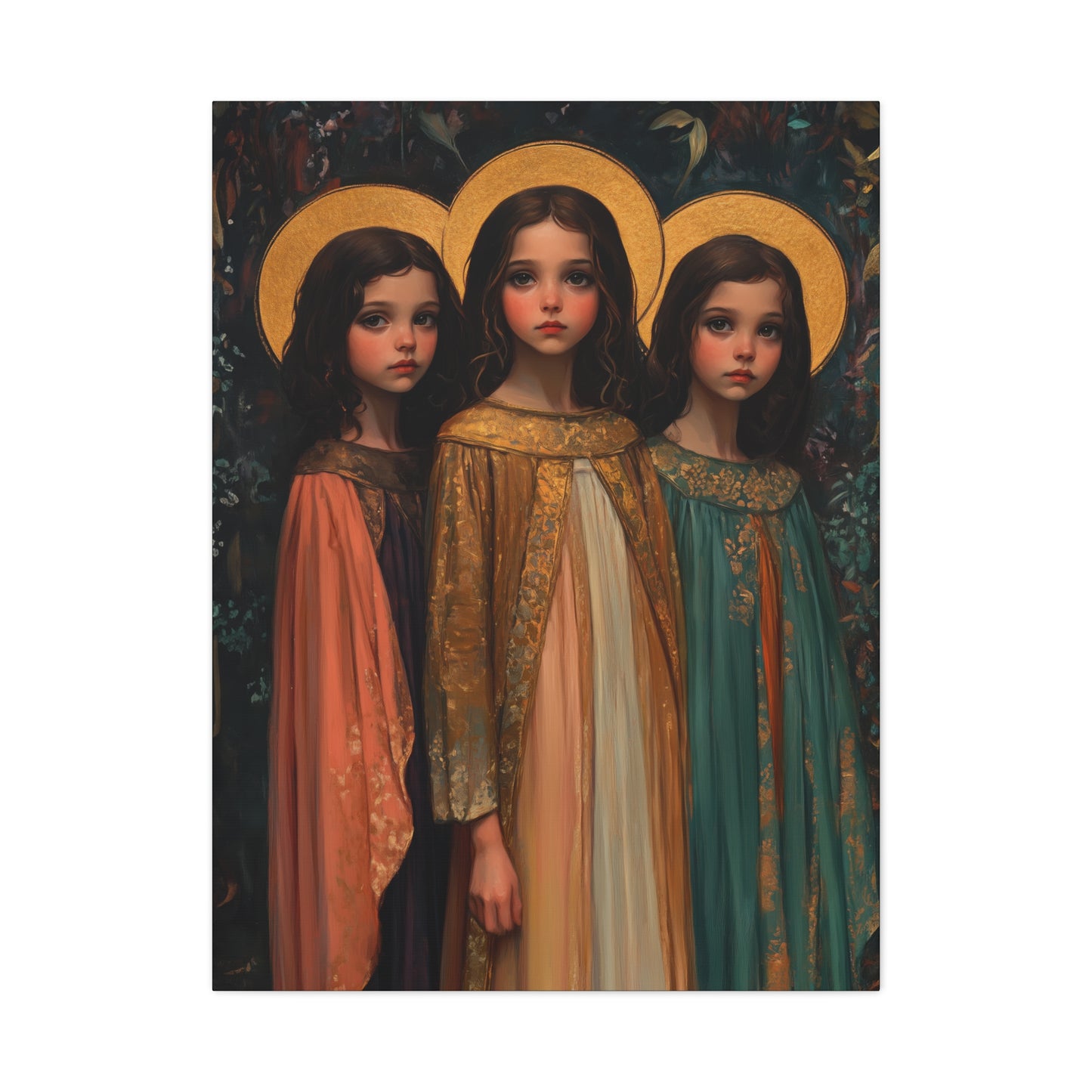 Saints Faith, Hope and Charity - Museum Wrapped Canvas - Print - Religious Art for your Home - Christian print - Prayer Room Catholic Saint