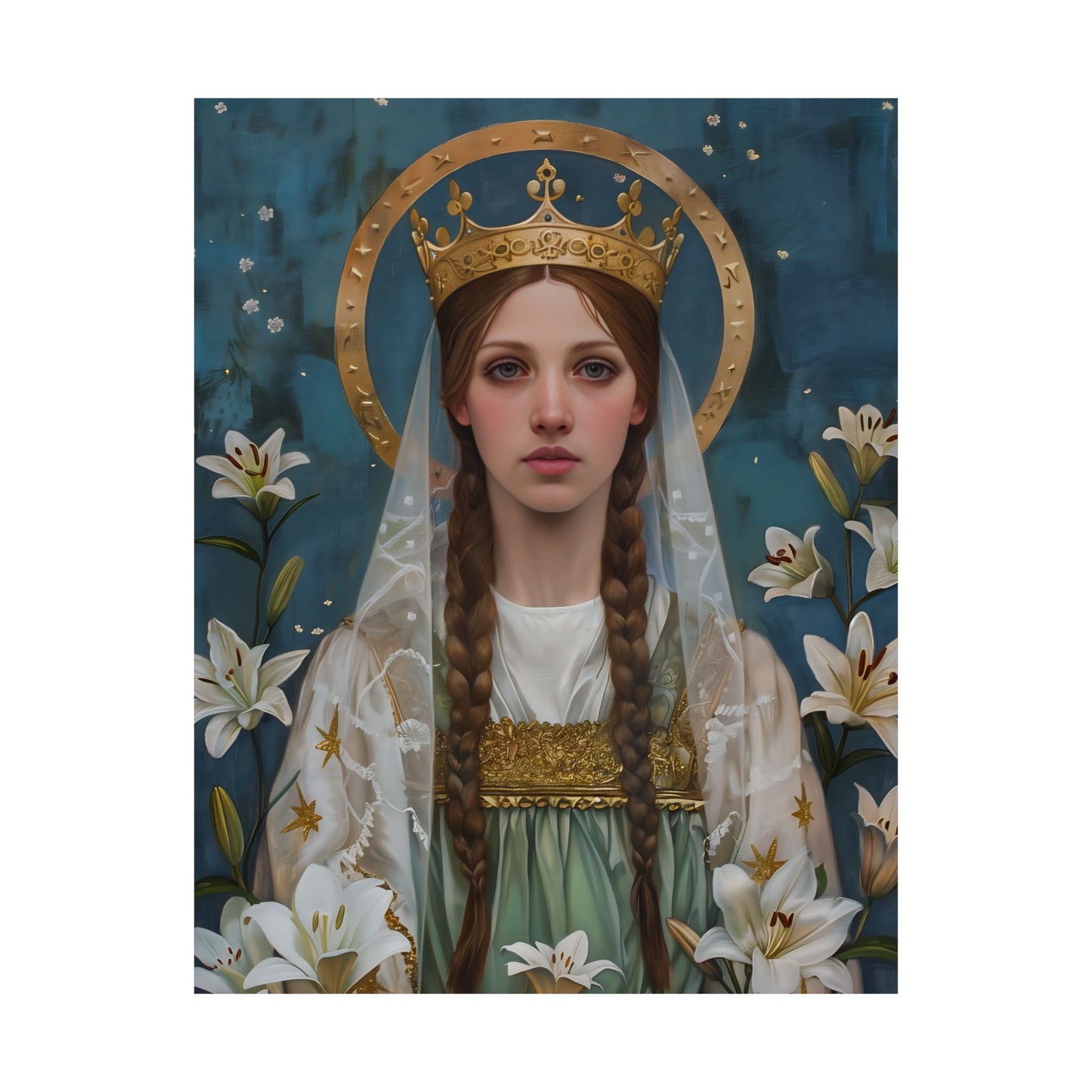 Saint Isabel of France - Sanctified Souls Print - Multiple Sizes - Premium Matte Vertical Posters - Matilda of Ringelheim