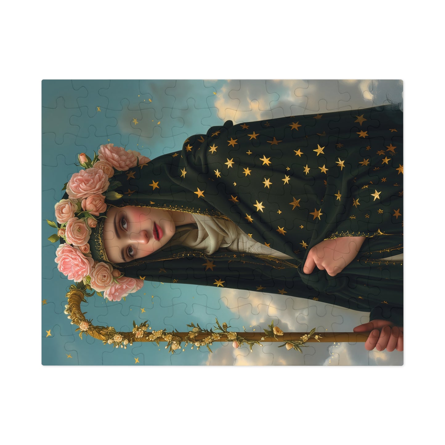 Saint Aldegund / Aldegundis - Puzzle and Keepsake Tin - Religious Jigsaw Puzzle (30, 110, 252, 500,1000-Piece) - Religious Puzzle