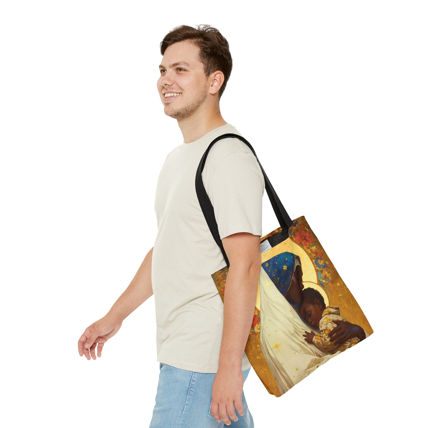 Queen of Peace and Love- Our Lady of Kibeho's Message Tote Bag - Large Medium Small Faith Art Bag - Catholic Faith Purse - Religious