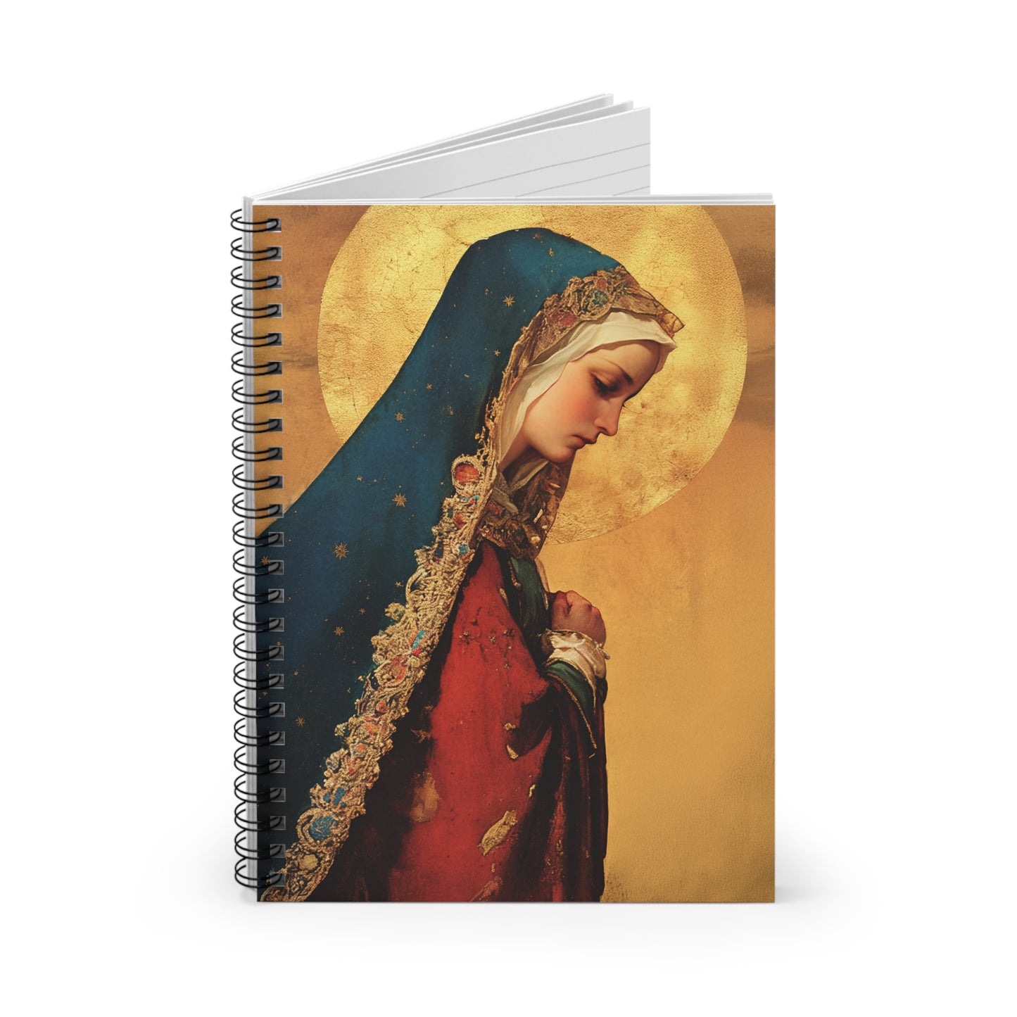 Our Lady of Mercy / Our Lady of Ransom - Sanctified Souls Art - Religious Based Notebook - Spiral Notebook - Prayer journal - Mother Mary