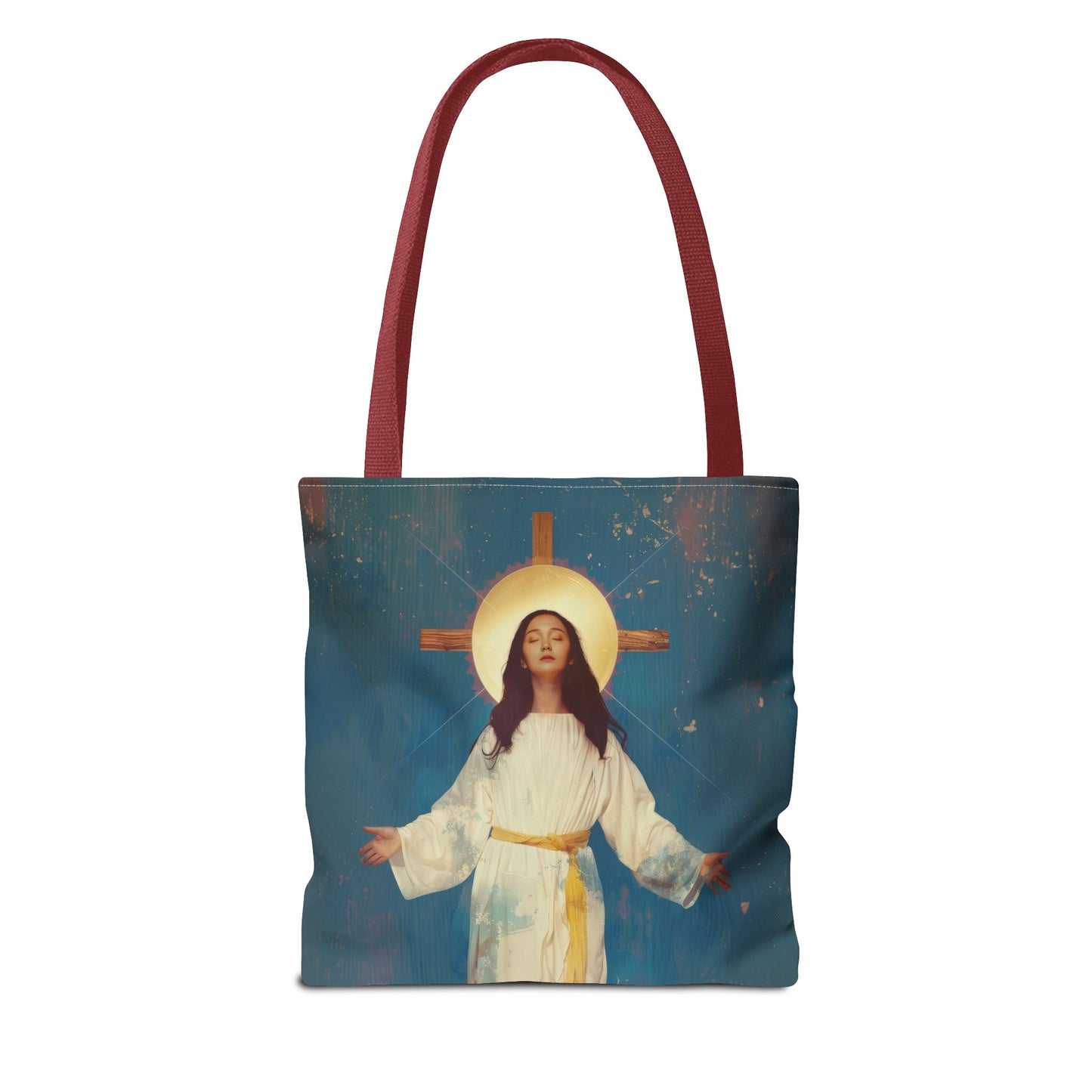 Our Lady of Akita - Mother Mary - Tote Bag - Large Medium Small Faith Art Bag - Re-usable Tote Purse - Double Sided