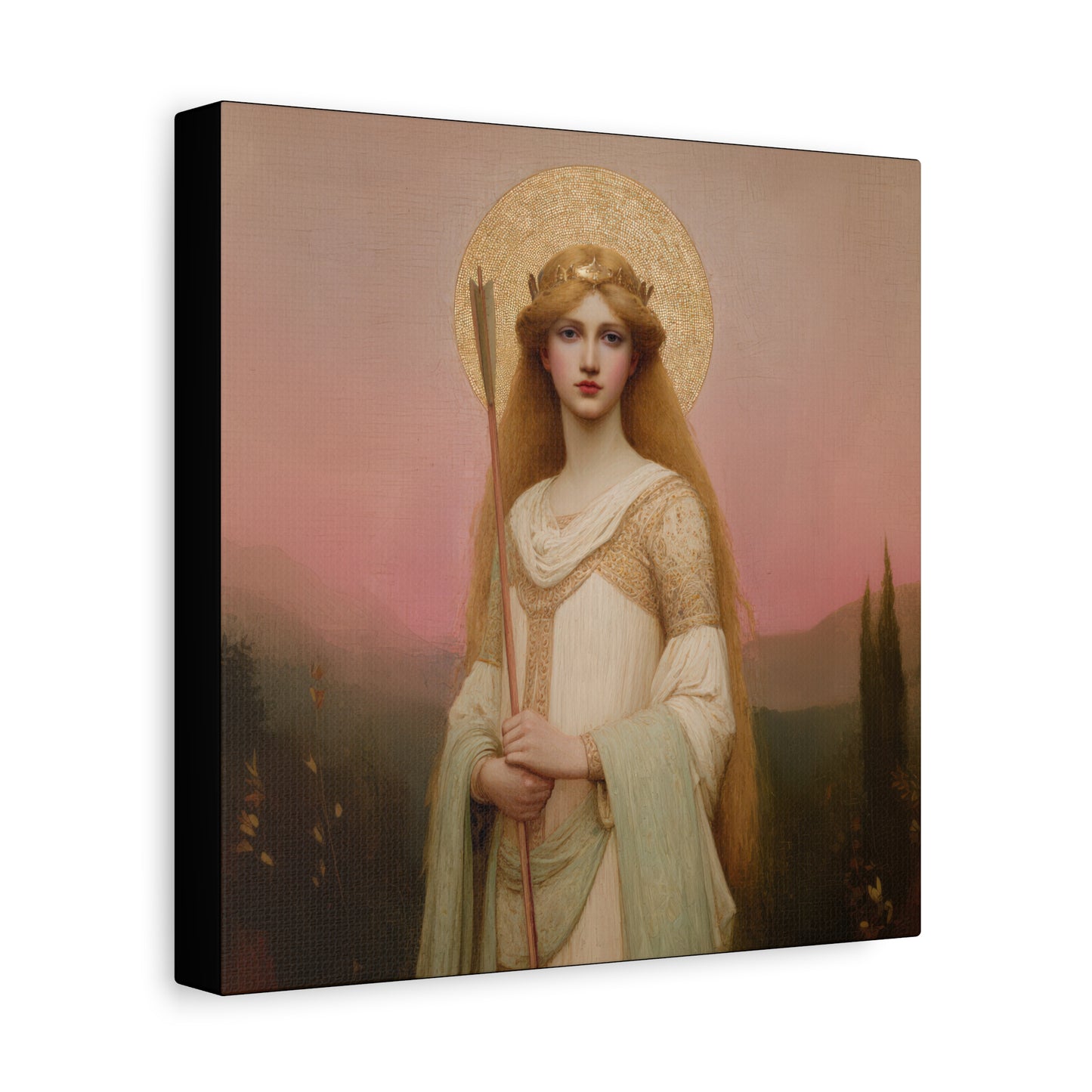 Saint Ursula -  Museum Wrapped Canvas - Sanctified Souls Print - Religious Art for your Home - Catholic Patron Saint Art