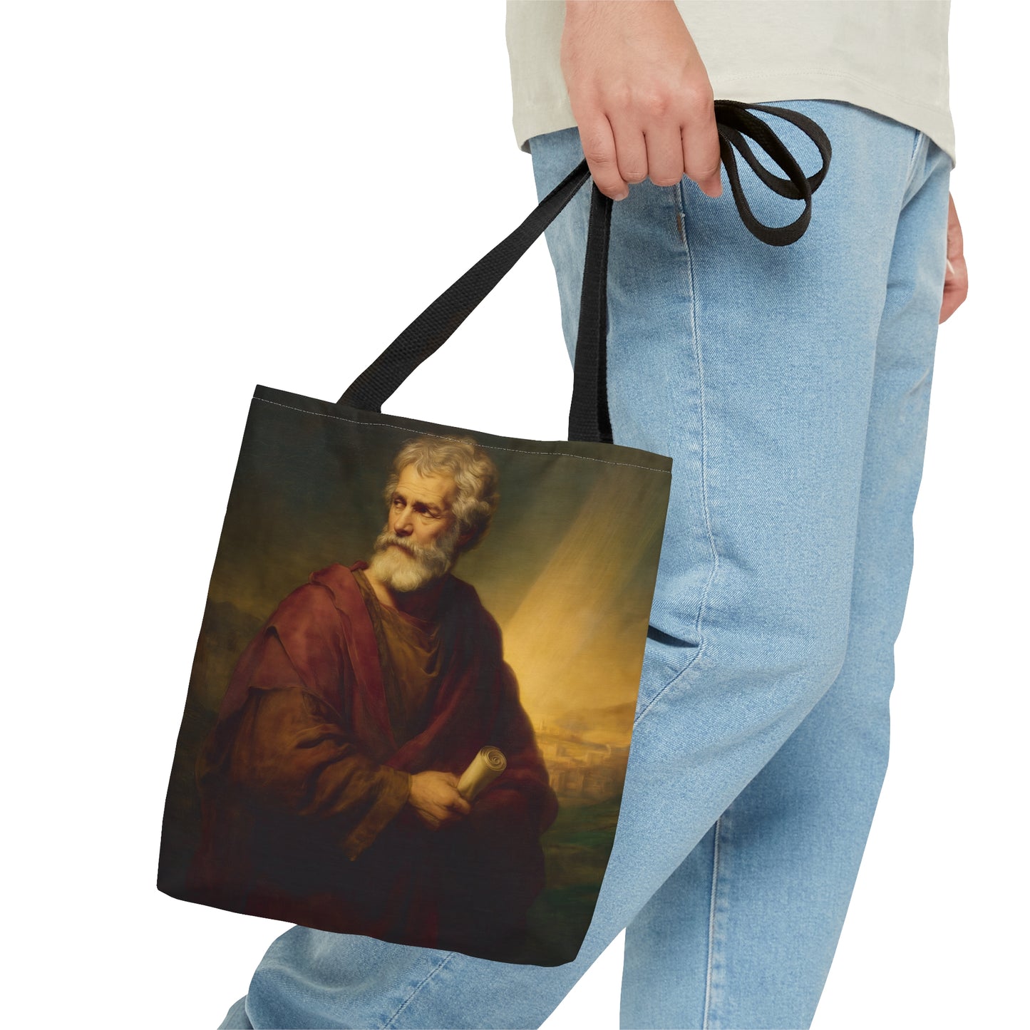 Saint Philip the Apostle Tote Bag - Large Medium Small Faith Art Bag - Bible Study Faith Purse - Double Sided