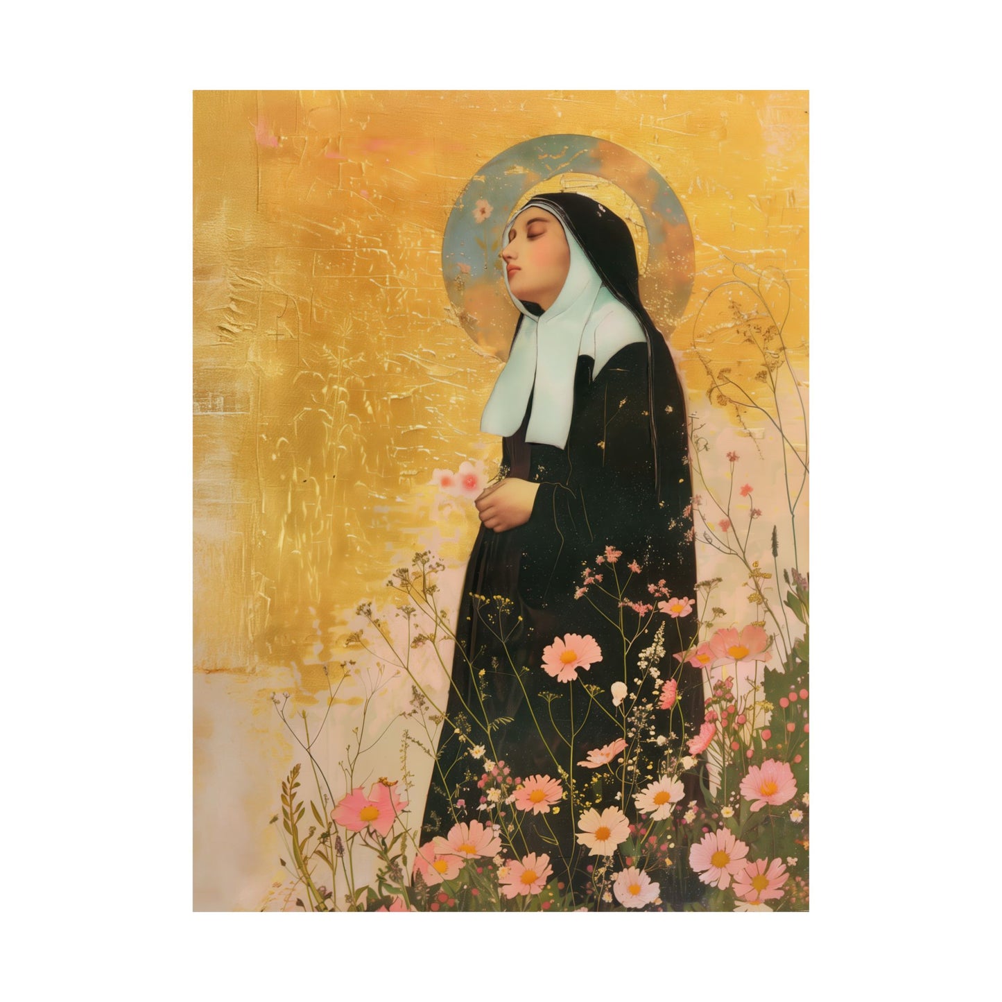 Saint Bernadette  - Sanctified Souls Print - Multiple Sizes - Premium Matte Vertical Posters - Catholic