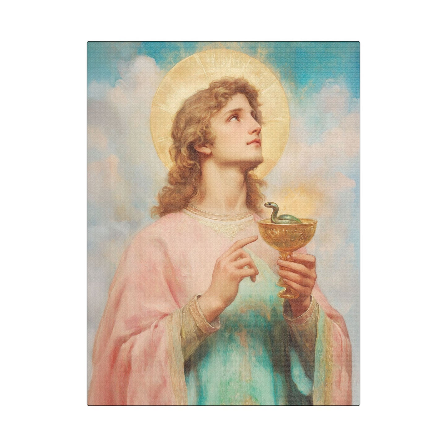 Saint John the Apostle Wrapped Canvas Print - Multiple Sizes - Catholic Home art Matte Canvas, Stretched - Disciple Print