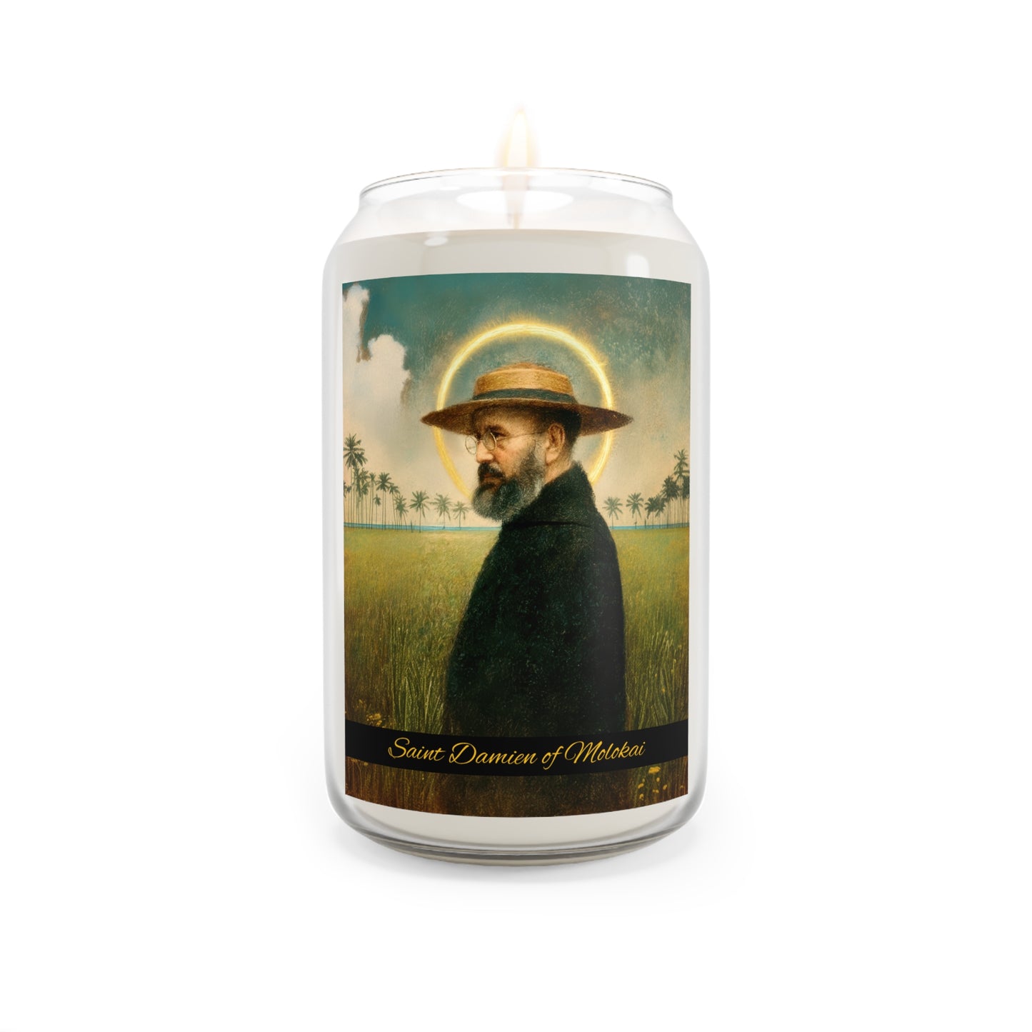 Saint Damien of Molokai - Scented Prayer Candle, 13.75oz - Tall Size - Religious Prayer Candle - Catholic Art
