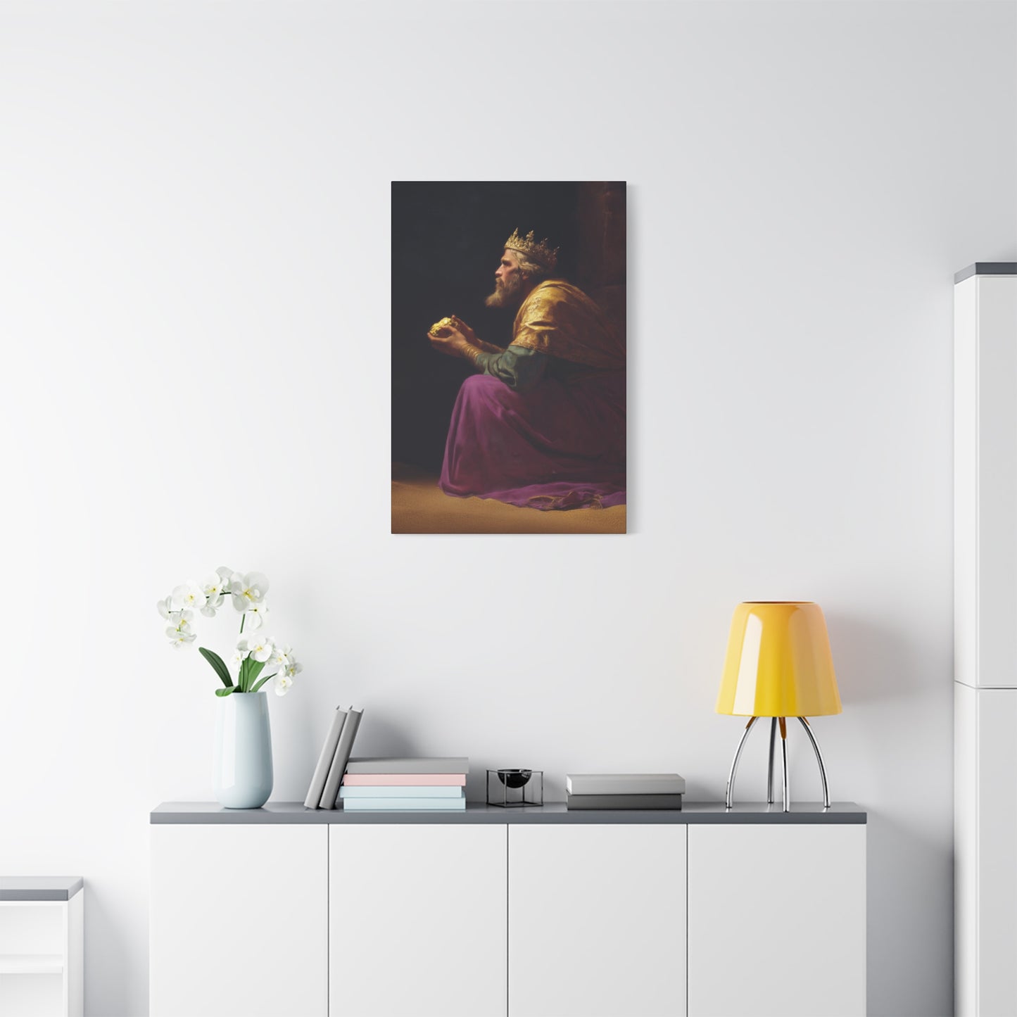Melchior and the Gift Fit for a King - 3 Wise Men - Gallery Wrapped Canvas - Print - Religious Art for your Home - Catholic