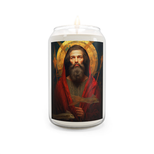 Saint Andrew the Apostle  - Scented Prayer Candle, 13.75oz - Tall Size - Religious Prayer Candle - Catholic Art
