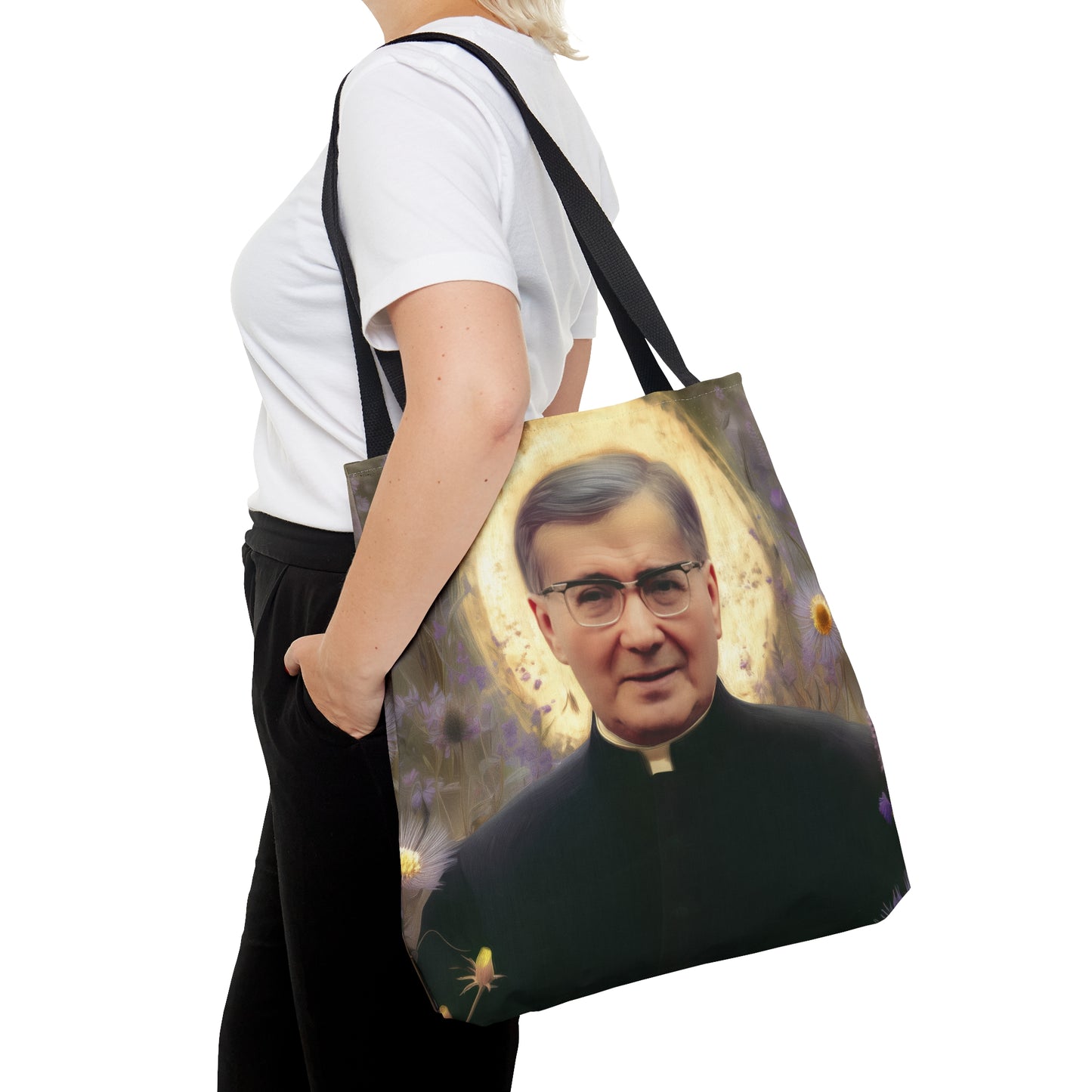 Saint Josemaría Escrivá - Tote Bag - Large Medium Small Faith Art Bag - Catholic Faith Purse - Double Sided