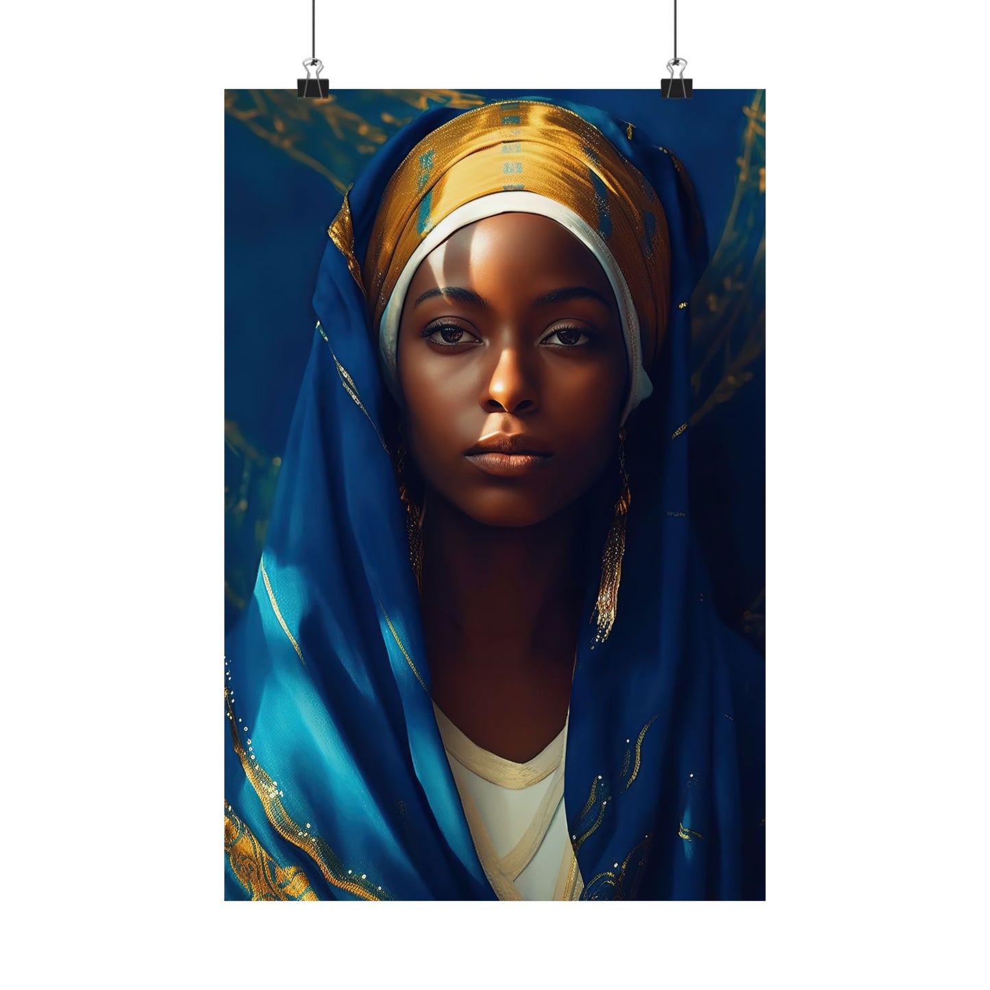 Mary the Blessed Virgin - Sanctified Souls Print - Multiple Sizes - Premium Matte Vertical Posters - Virgin Mary - Black Madonna Art
