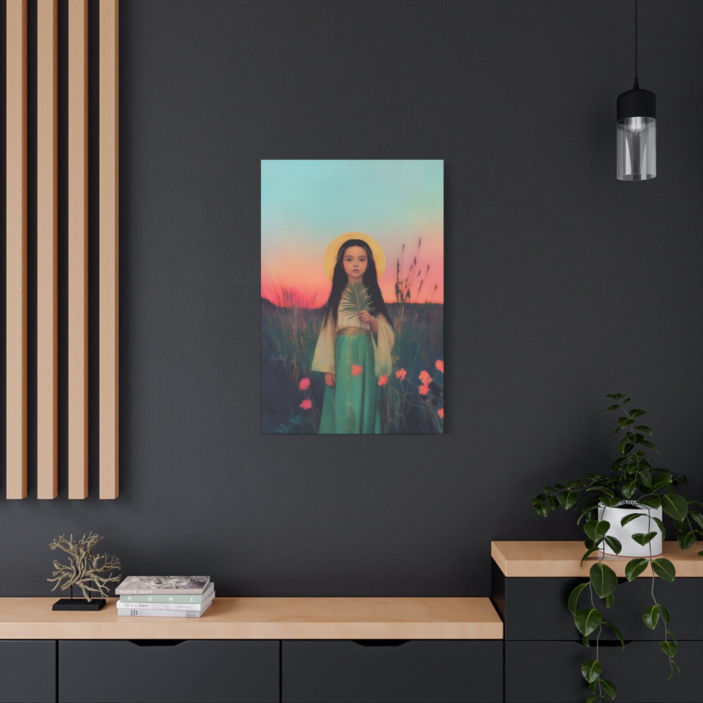 Saint Charity - Multiple Sizes - Catholic Home art - Museum Wrapped Canvas - Sanctified Souls Print - Martyr Saint