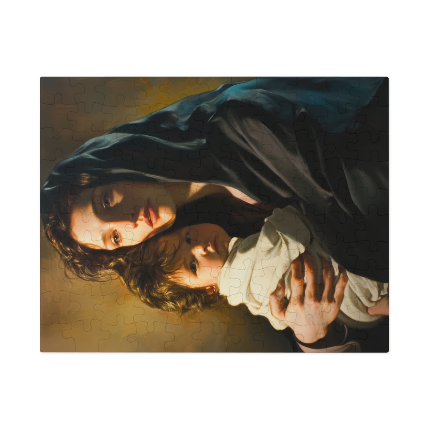 A mother's Gentle Embrace - Mary and The Christ Child - Puzzle and Keepsake Tin - Religious (30, 110, 252, 500,1000) - Catholic Families