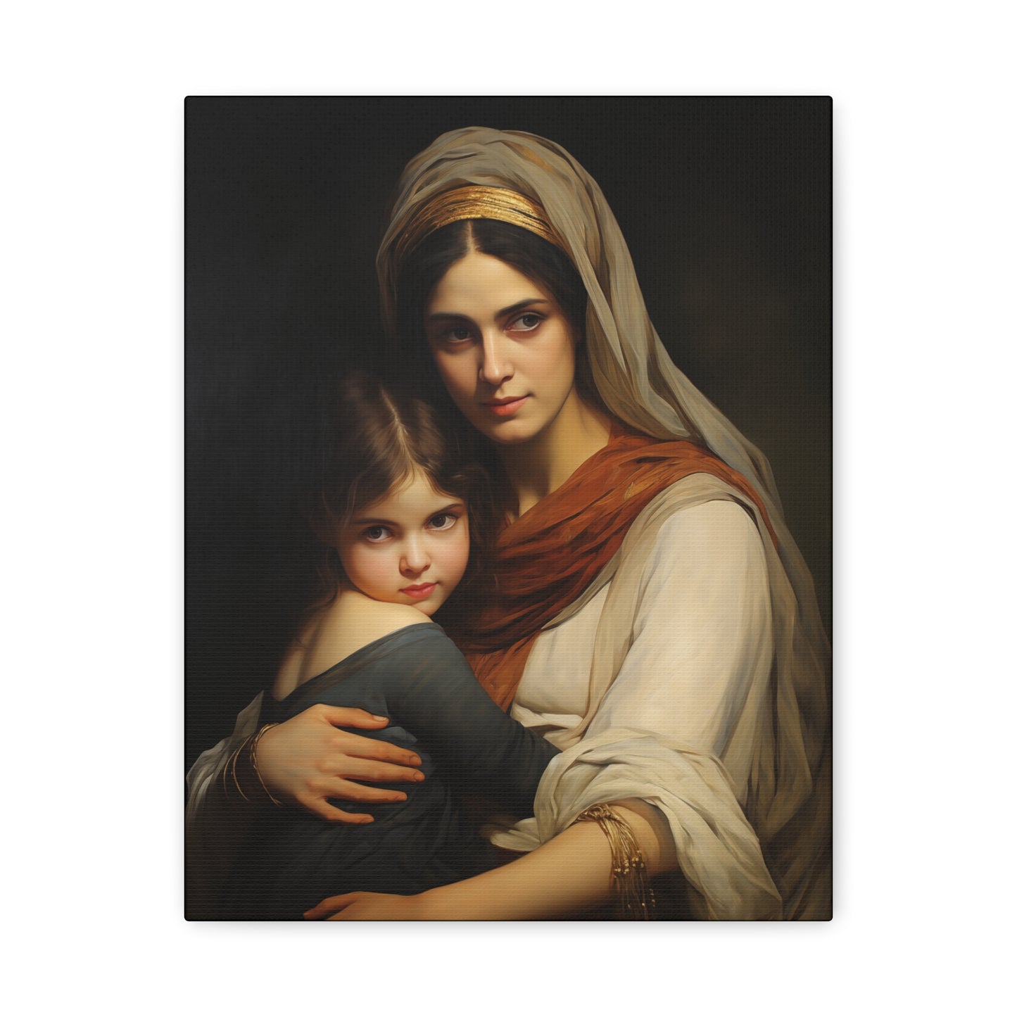 Saint Anne mother of Mary the Blessed Virgin - Museum Wrapped Canvas - Sanctified Souls Print - Religious Art for your Home