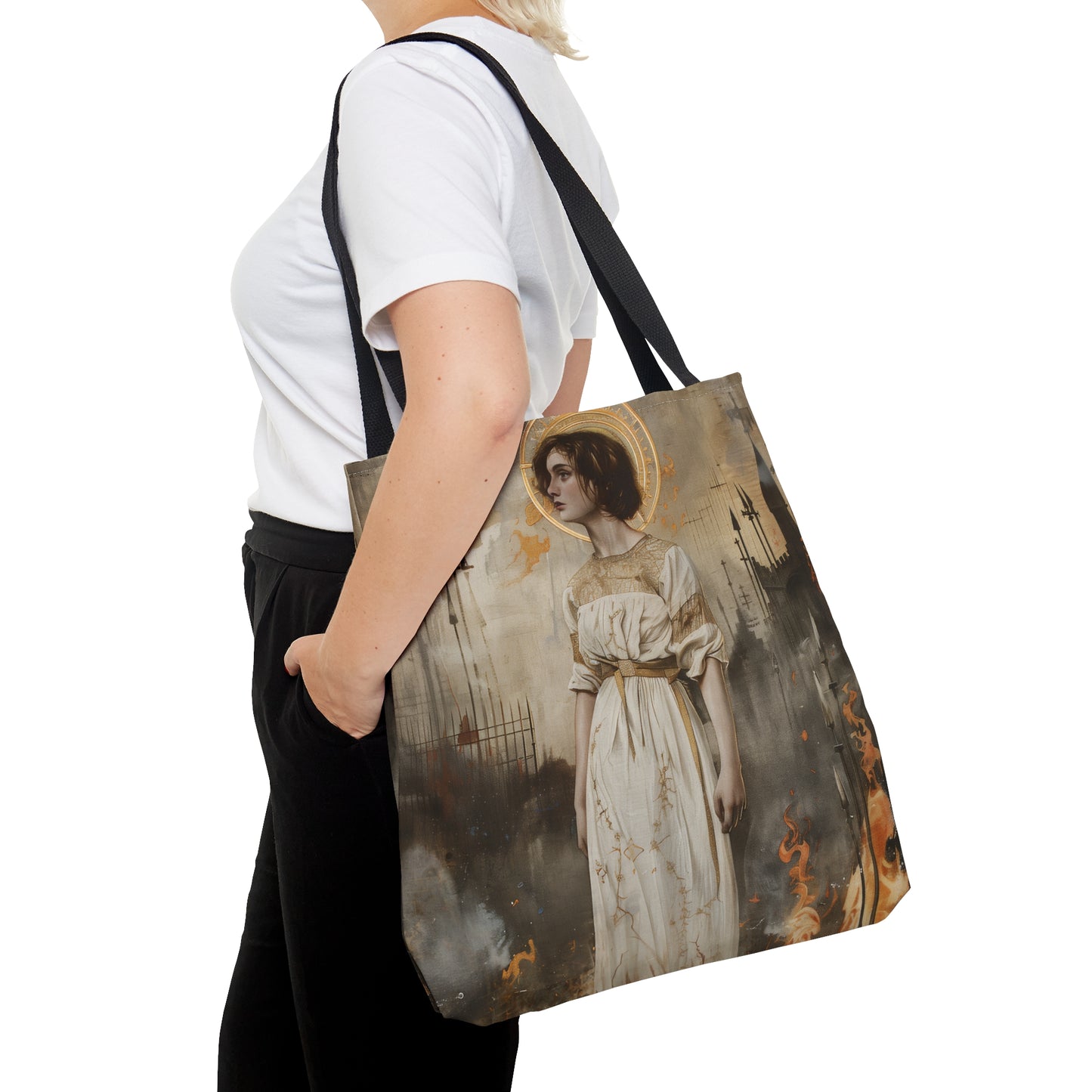 Saint Joan of Arc - Purse - Three sizes - Large Medium Small Faith Art Bag - Catholic purse - Double Sided - Patron Saint Artwork