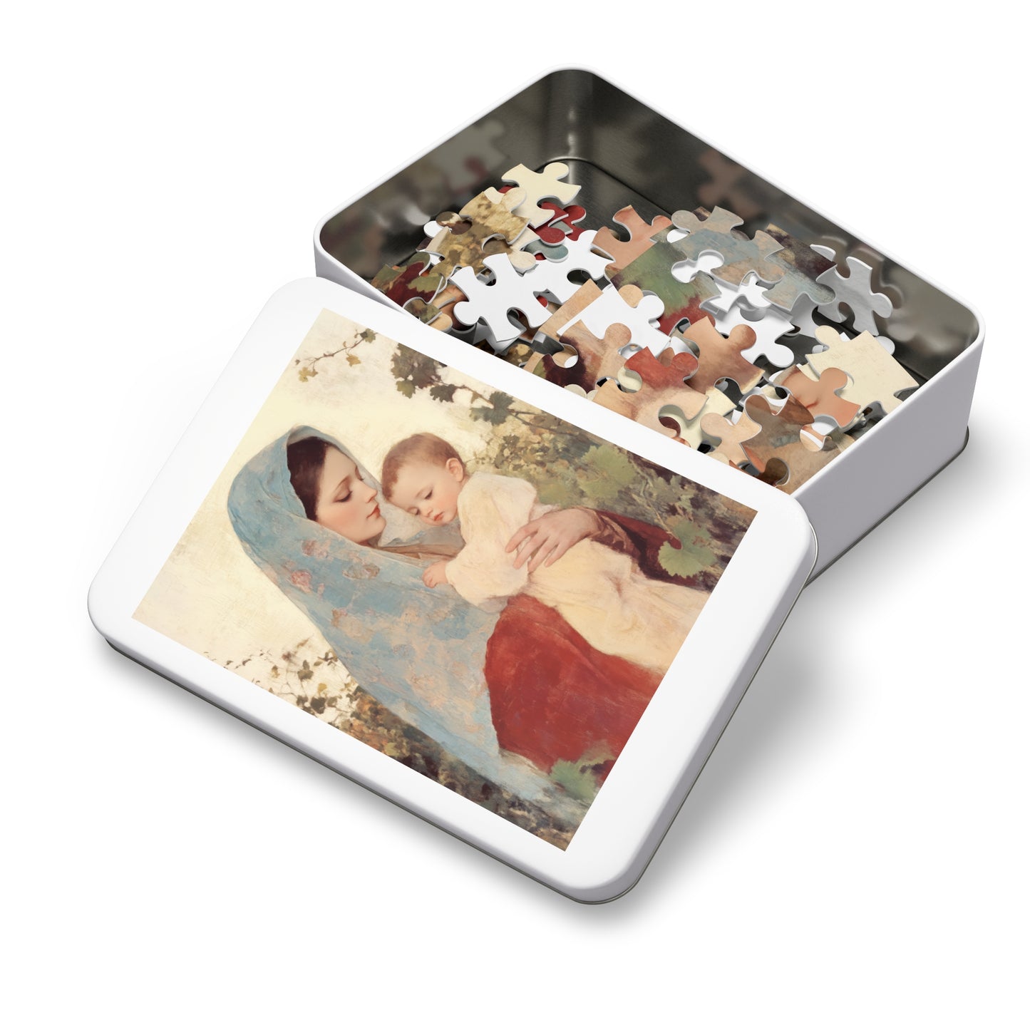 Our Lady of the Grapes / Out Lady of the Harvest - Puzzle & Keepsake Tin - Religious Jigsaw Puzzle (30, 110, 252, 500,1000-Piece)