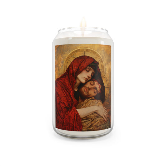 Eternal Sorrow - Mary's Mourning Beneath the Cross - Scented Prayer Candle, 13.75oz -  Candle - Catholic Art - prayer room Scented Candle