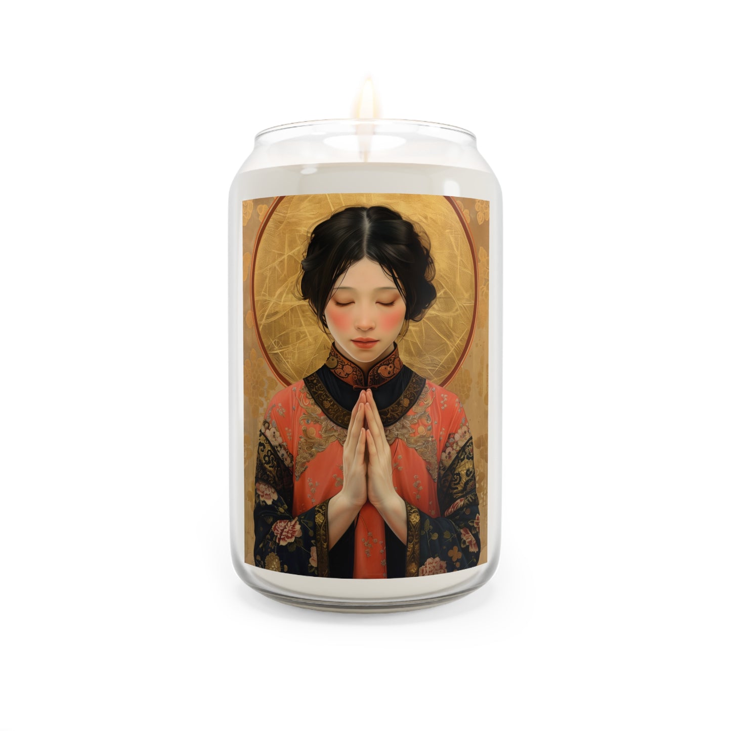 Saint Lucy Yi Zhenmei Candle - Scented Prayer Candle, 13.75oz - Tall Size - Religious Candle - Catholic Art - Religious Gift