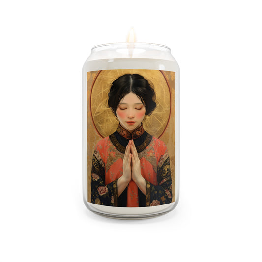 Saint Lucy Yi Zhenmei Candle - Scented Prayer Candle, 13.75oz - Tall Size - Religious Candle - Catholic Art - Religious Gift