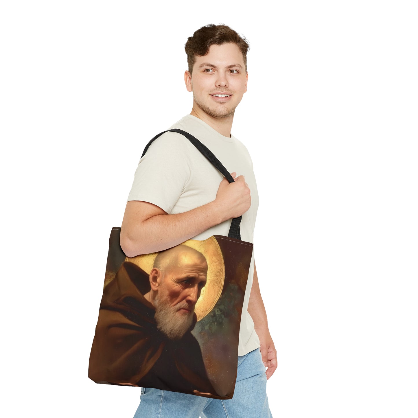 Saint Ignatius of Laconi - Tote Bag - Large Medium Small Faith Art Bag - Catholic Faith Purse