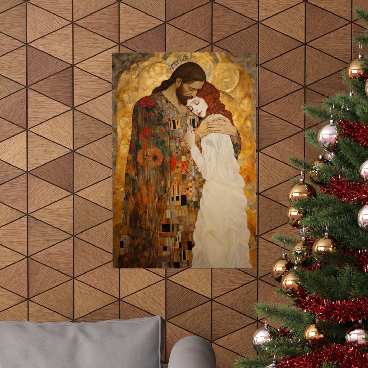 Christ Embracing Mary Magdalene Print - Sanctified Souls Print - Multiple Sizes - Premium Matte Poster