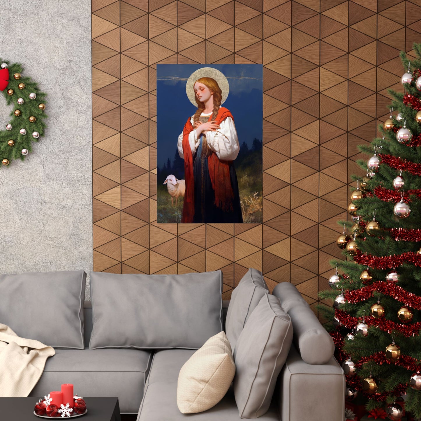 Saint Genevieve - Sanctified Souls Print - Multiple Sizes - Premium Matte Vertical Posters