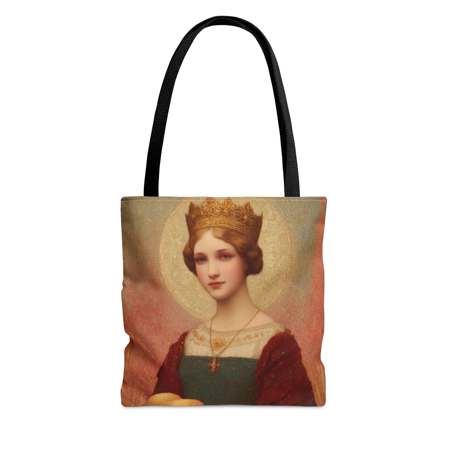 Saint Elizabeth of Hungary Tote Bag - Large Medium Small Faith Art Bag - Catholic Faith Purse - Double Sided