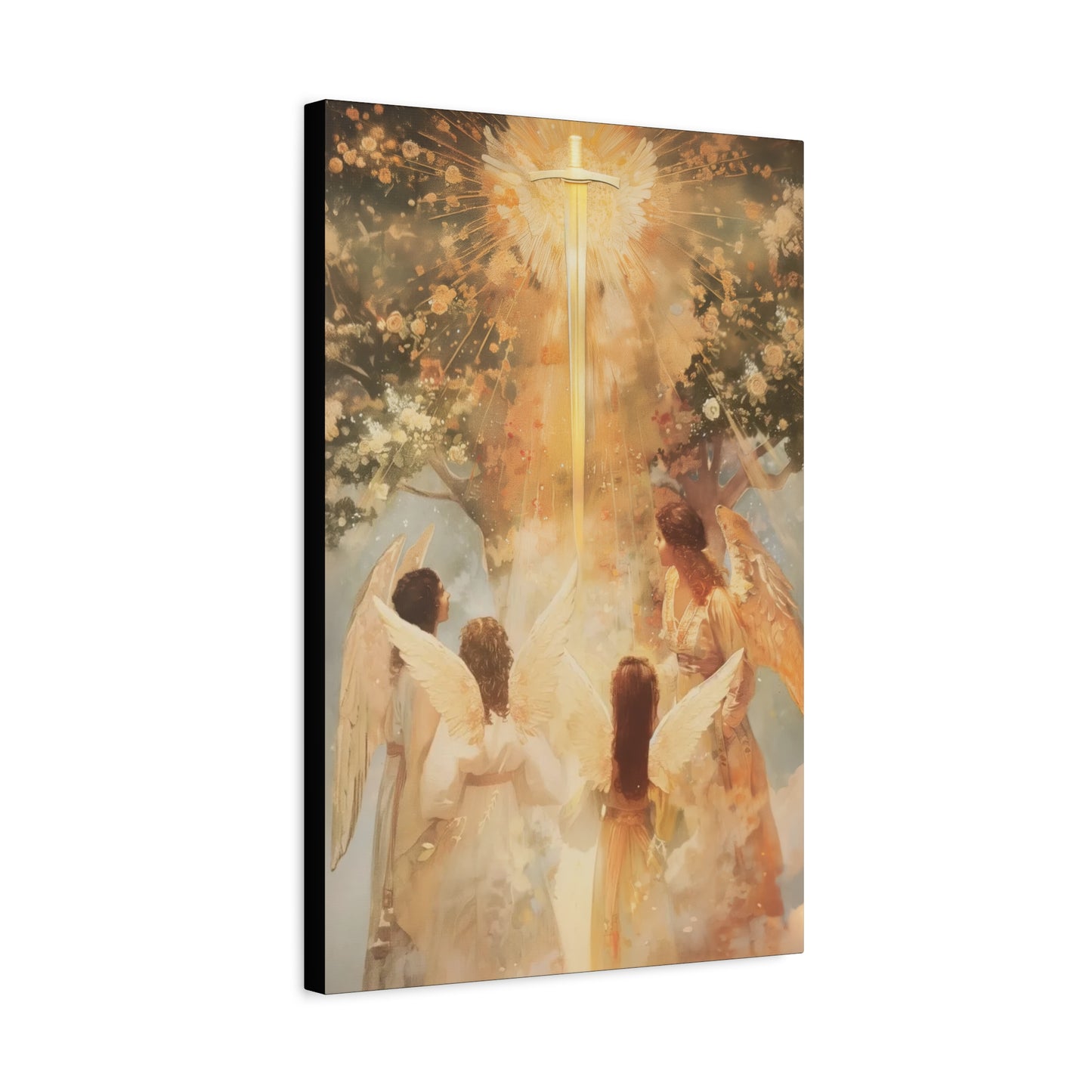 The Watchers of the First Dawn - Guardians of Eden - Gallery Wrapped Canvas - Print - Religious Art for your Home - Catholic Art