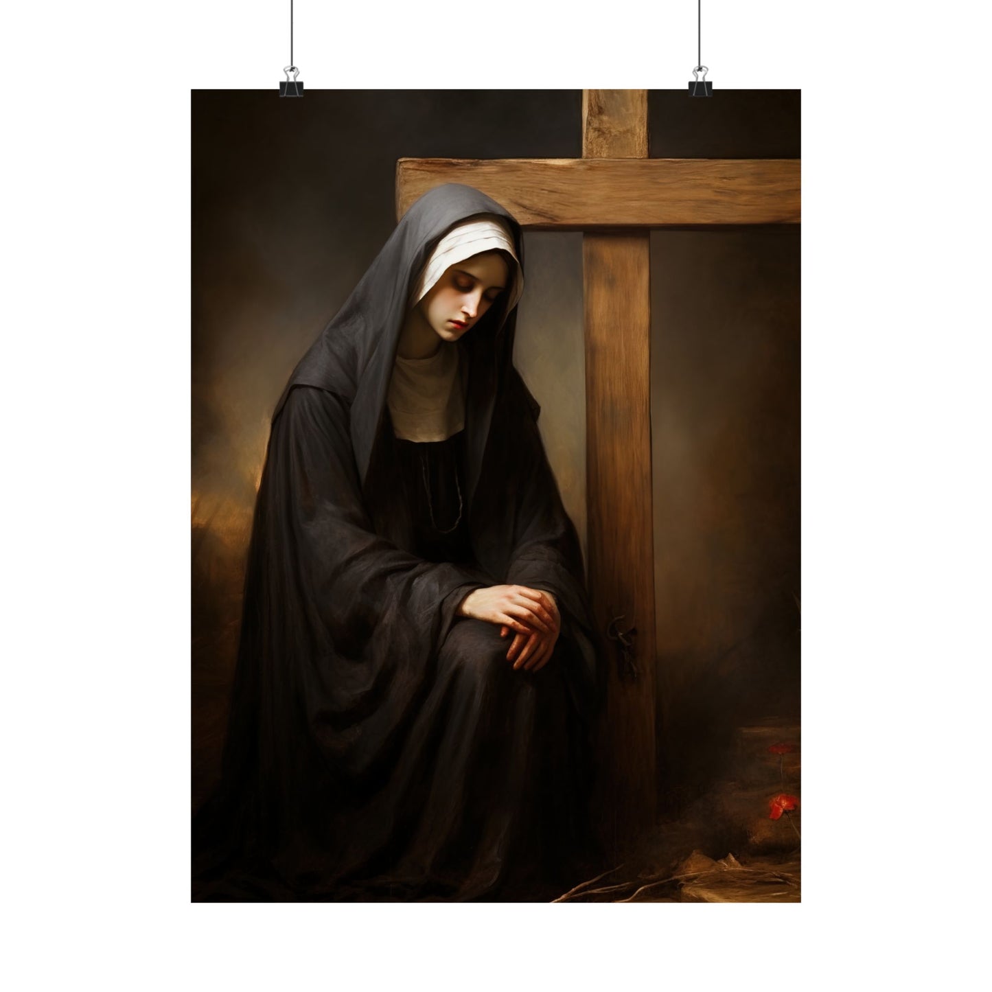 Saint Clare of Montefalco Print - Sanctified Souls Print - Multiple Sizes - Premium Matte Vertical Posters