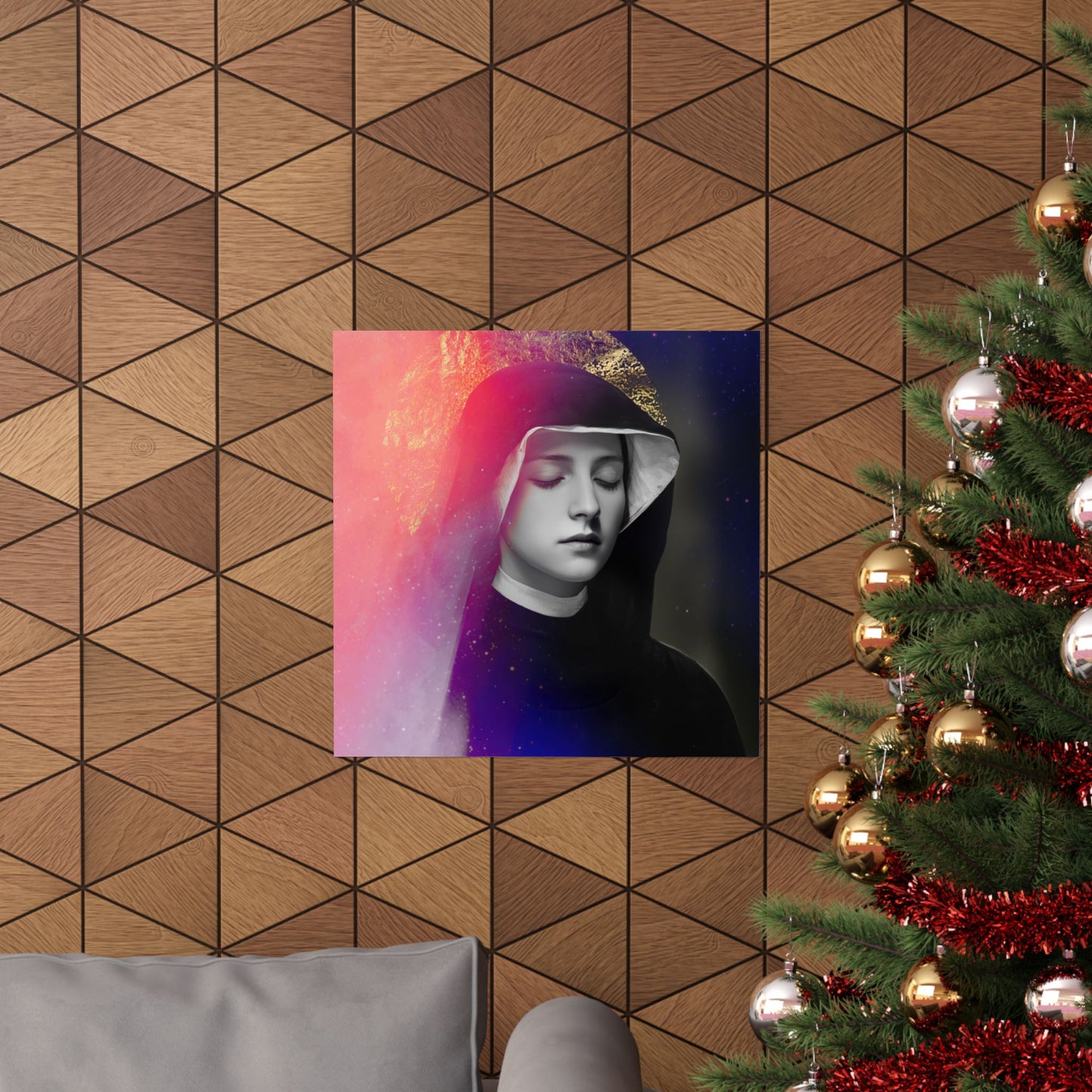 Saint Faustina Kowalska Poster Print - Sanctified Souls Print - Multiple Sizes - Premium Posters - Catholic Art for your home