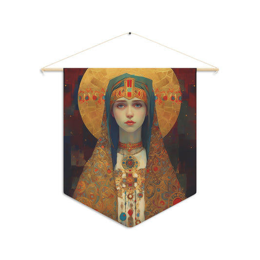 Saint Anastasia of Sirmium Wall Banner / Wall Hanging - Prayer room art - Catholic Home Art - Our Lady of Guadalupe - 18" x 21"